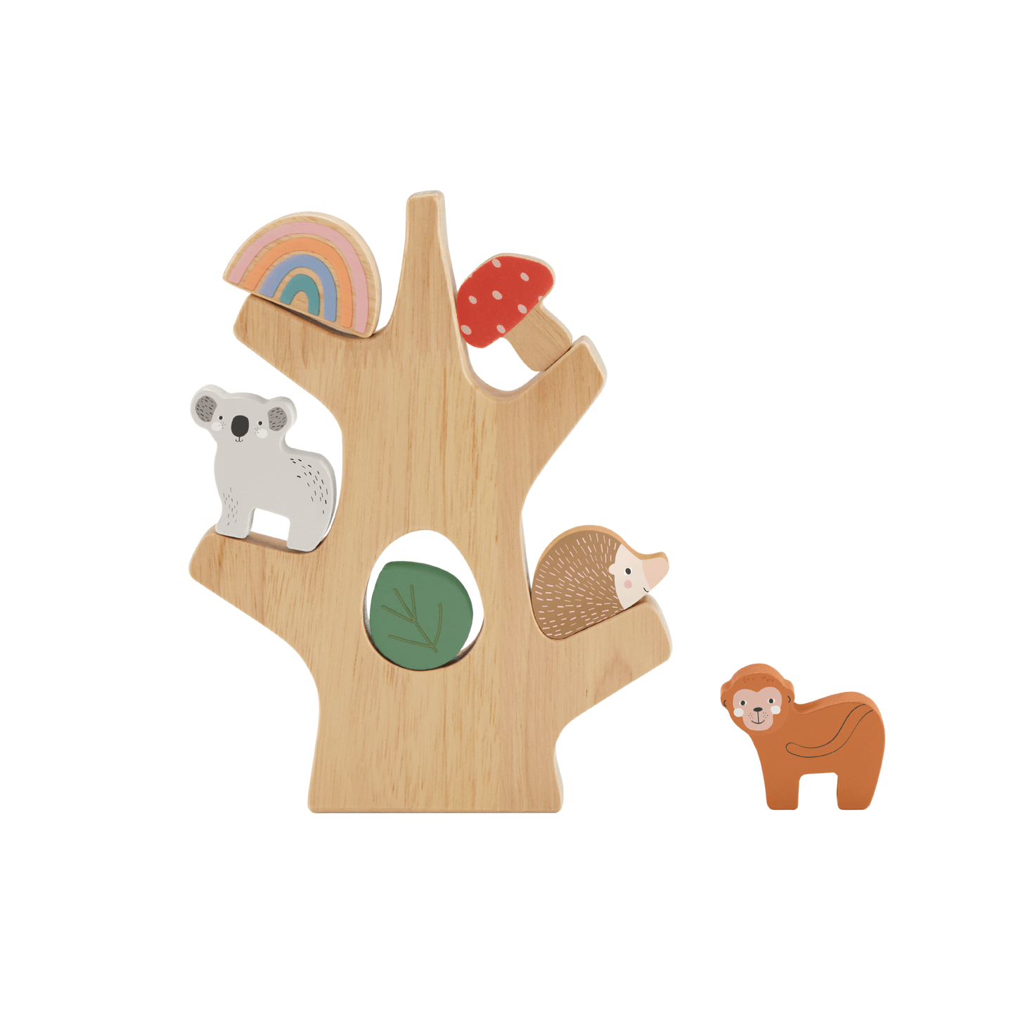 Fisher-Price Arbre D¡¯¨¦quilibre en Bois, Empilage, 10 ¨¦l¨¦ments