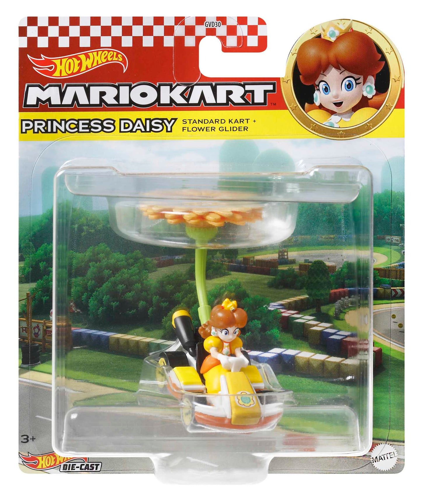 Hot Wheels Mario Kart Veh¨ªculo de Juguete Princesa Dasiy Est¨¢ndar Kart con Flower Glider