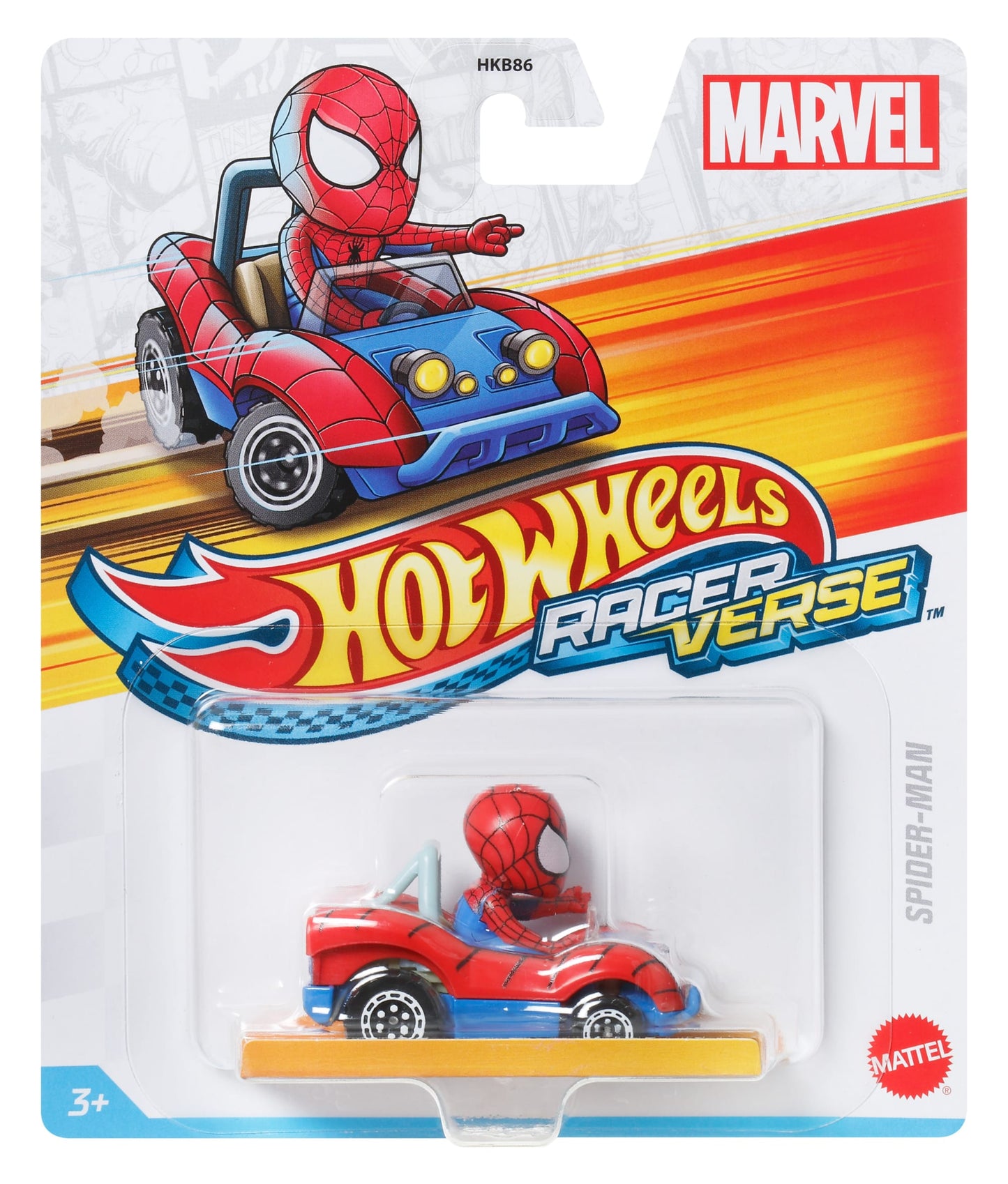 Hot Wheels RacerVerse Veh¨ªculo de Juguete Spider-Man en Spider Buggy
