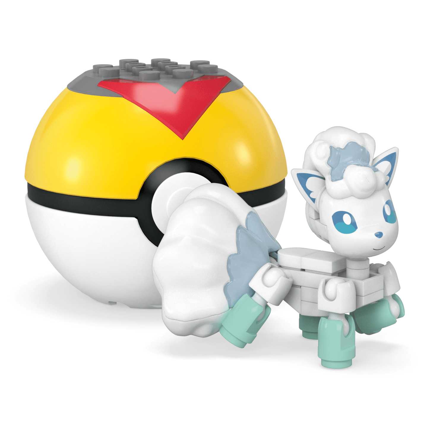 MEGA Pok¨¦mon Alolan Vulpix Building Toy Kit, Poseable Action Figure (28 Pieces) For Kids