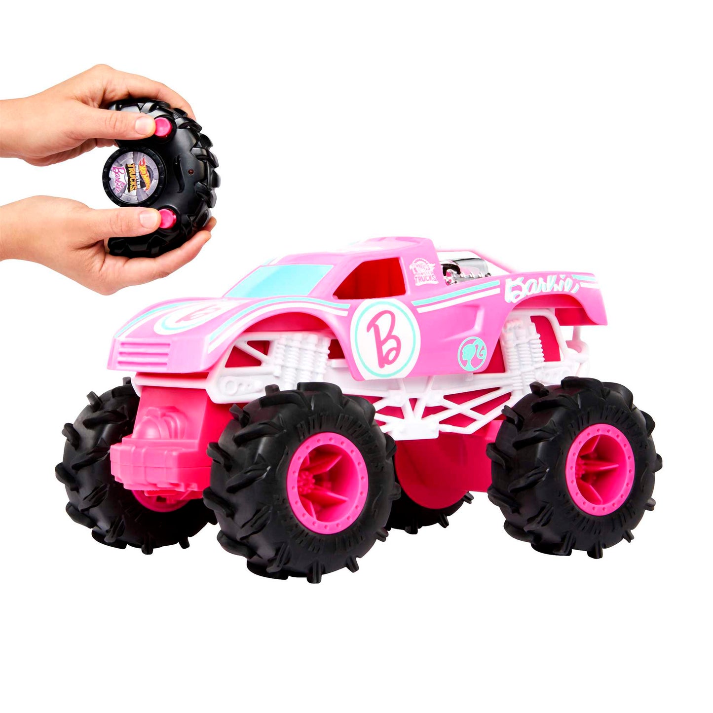 Hot Wheels Monster Trucks Veh¨ªculo a Control Remoto Barbie Escala 1:24