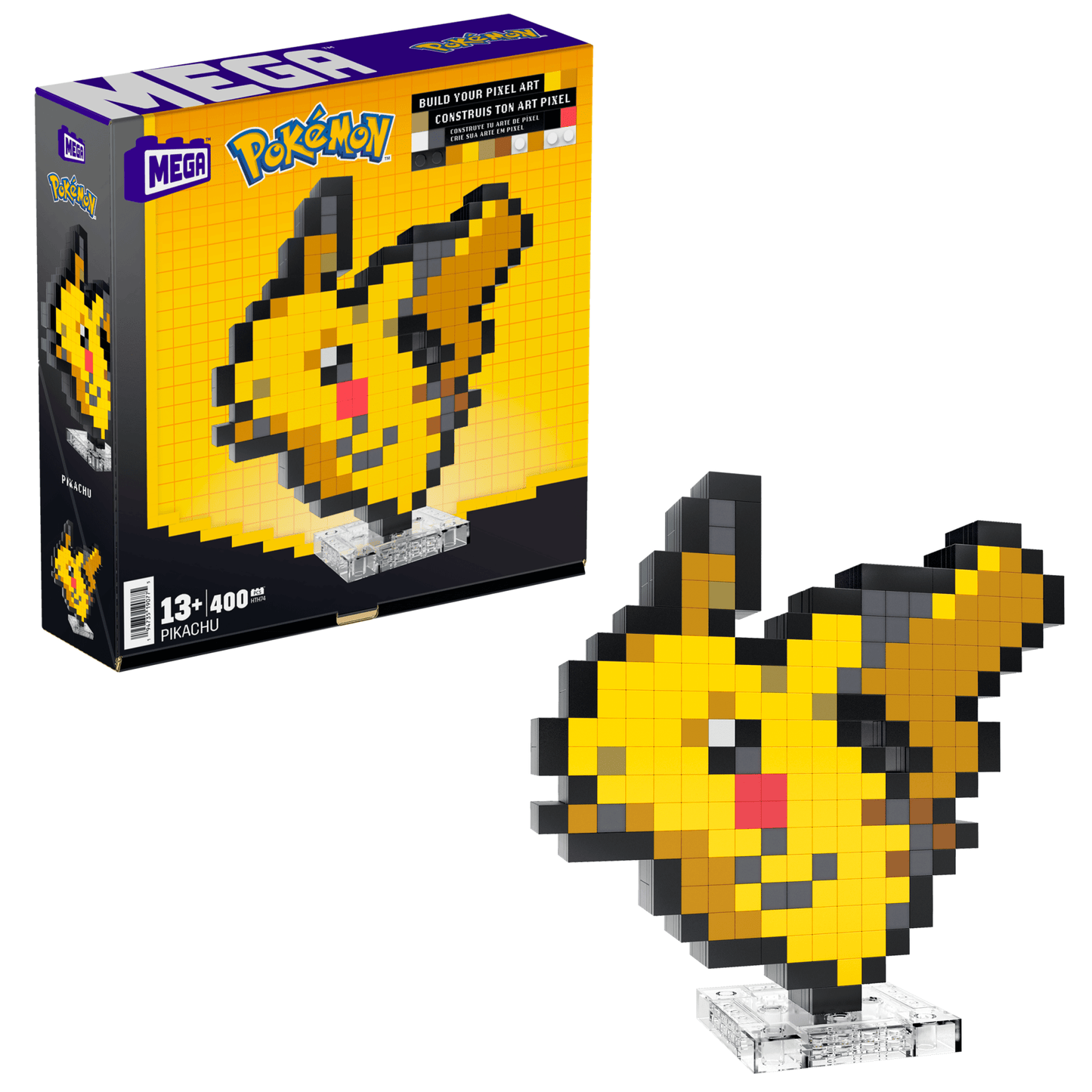 Mega  Pok¨¦mon  Coffret de Construction  Pikachu (400 Pces), R¨¦tro