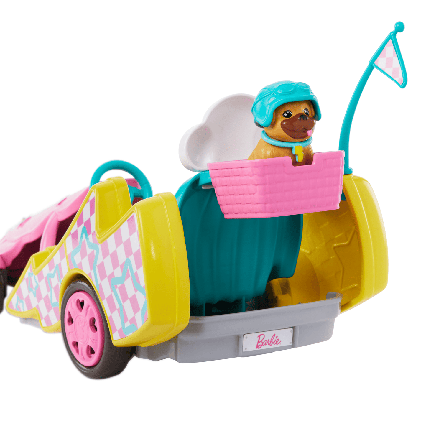 Barbie-Poup¨¦e Stacie Karting, Avec Kart, Chien et Accessoires