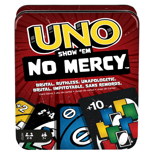 UNO Show ¡®Em No Mercy Card Game in Storage & Travel Tin For Kids, Adults & Family Nights & Parties