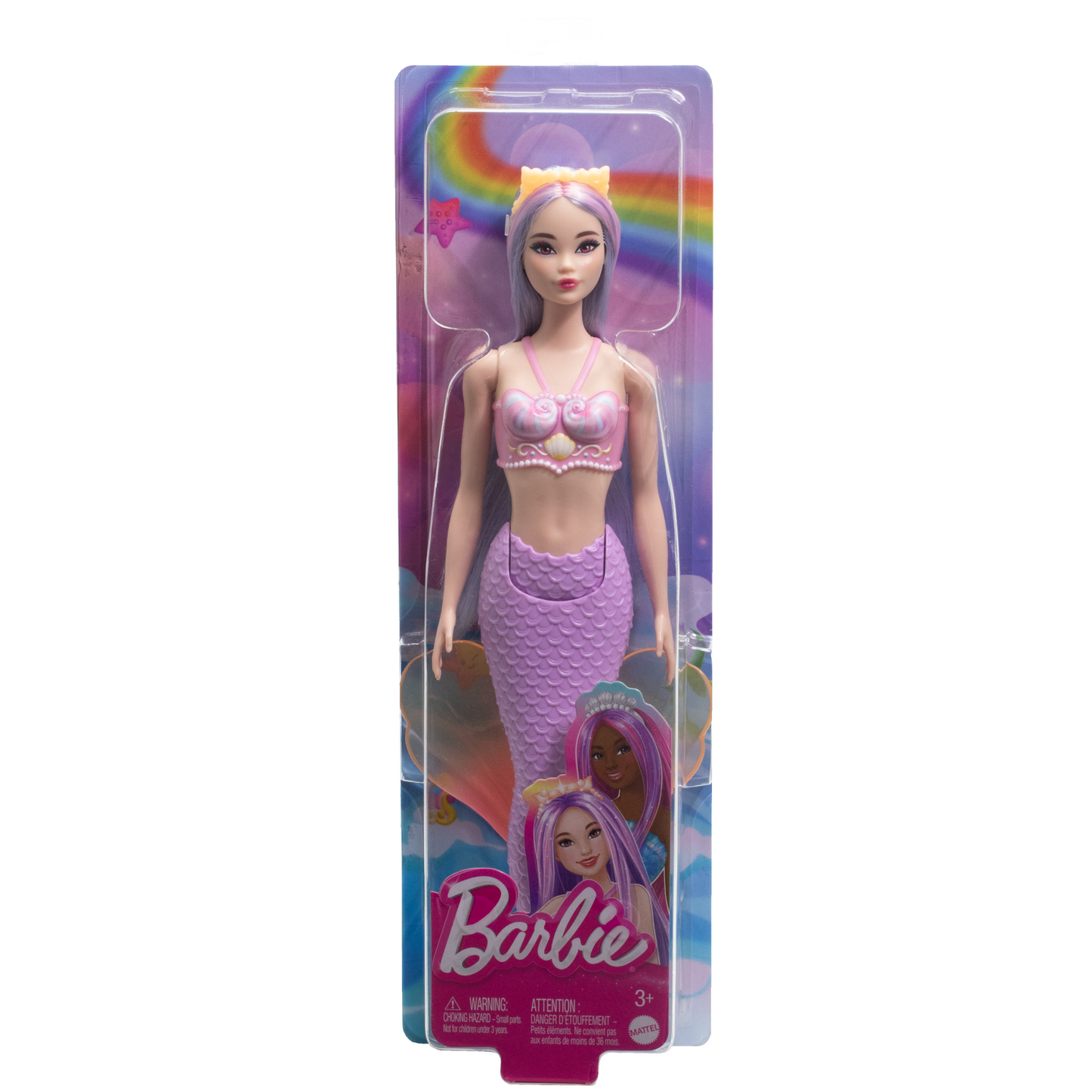 Barbie Fantasia Boneca Sereia com Cabelo Lil¨¢s