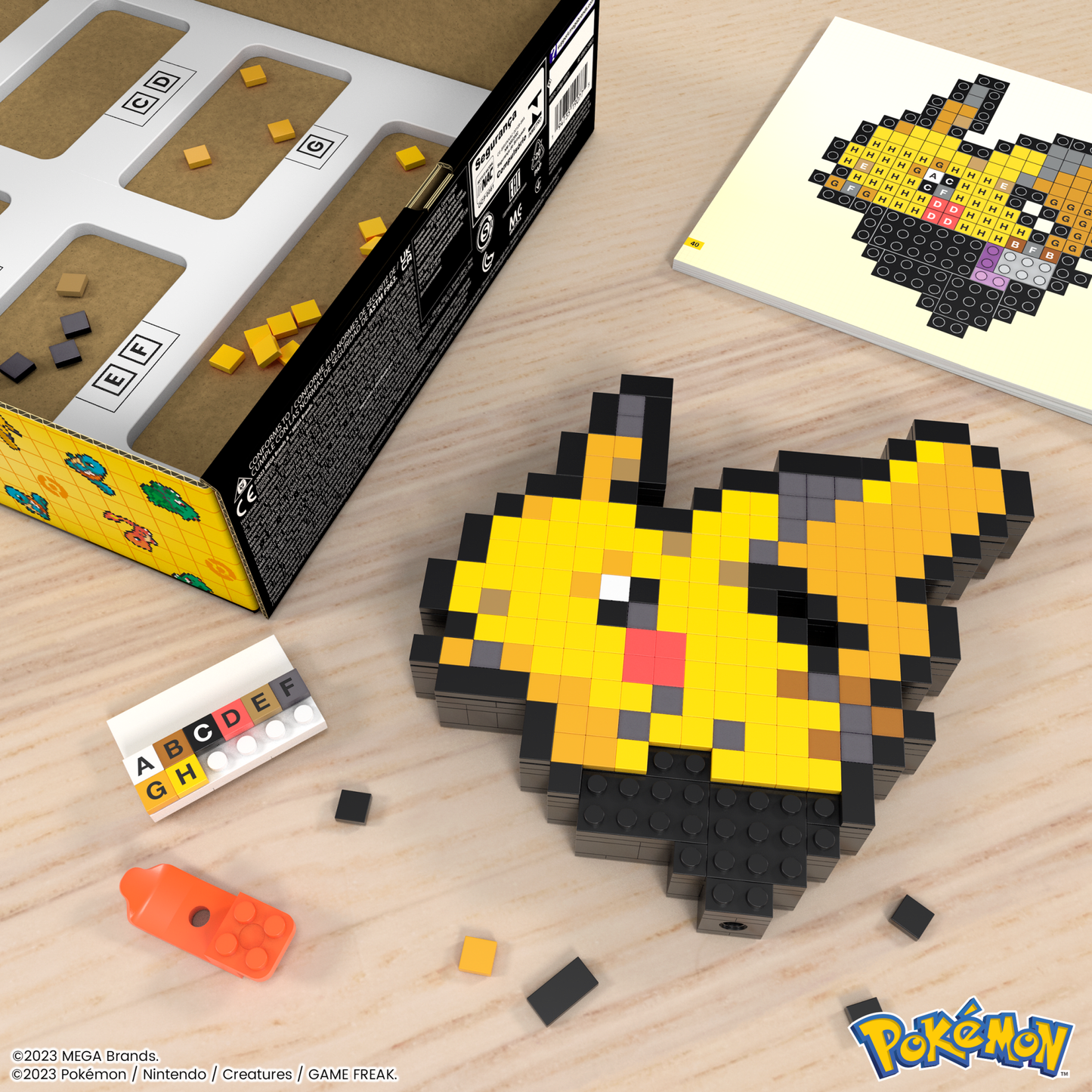 Mega  Pok¨¦mon  Coffret de Construction  Pikachu (400 Pces), R¨¦tro