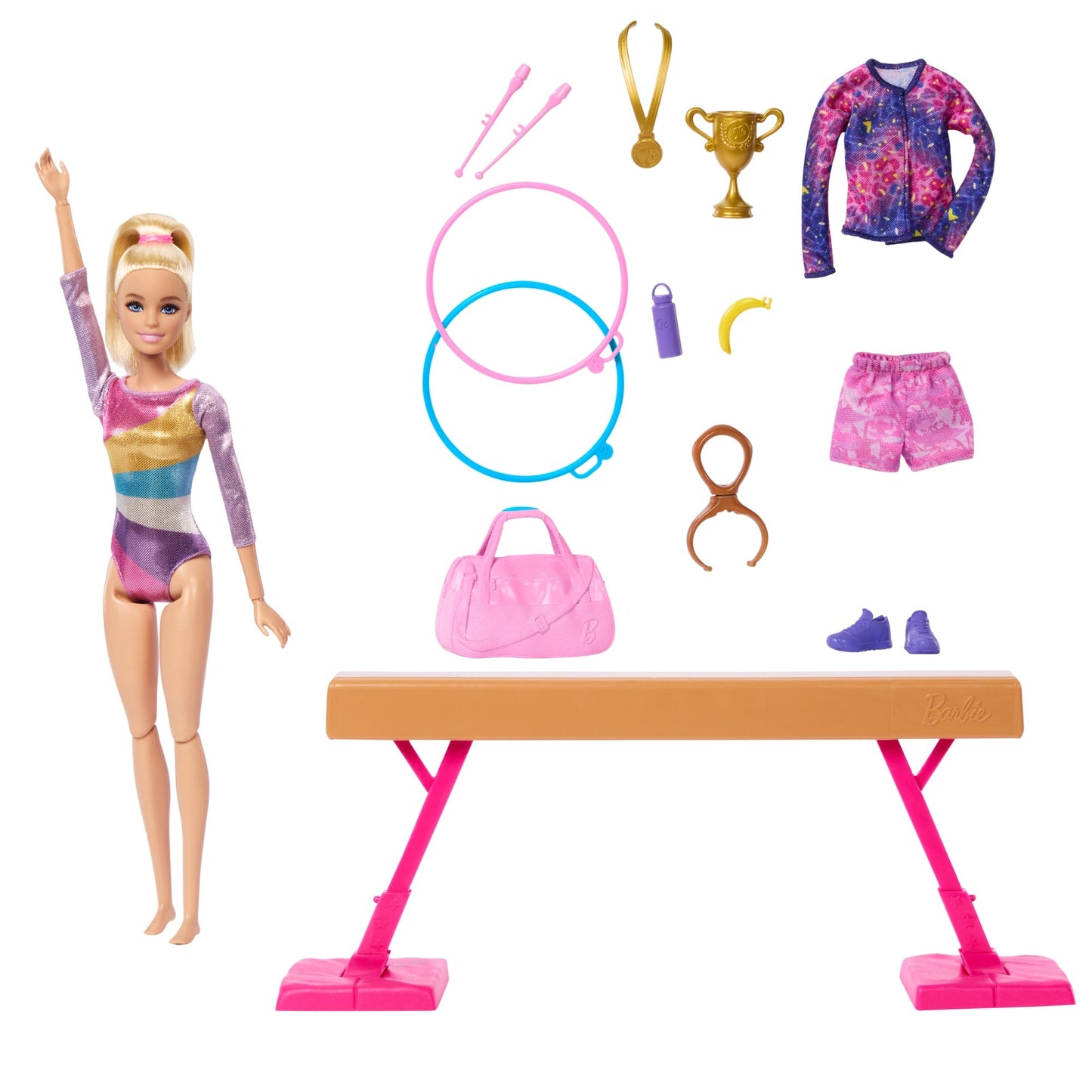 Barbie Profiss?es Conjunto de Brinquedo Ginasta Cabelo Loiro