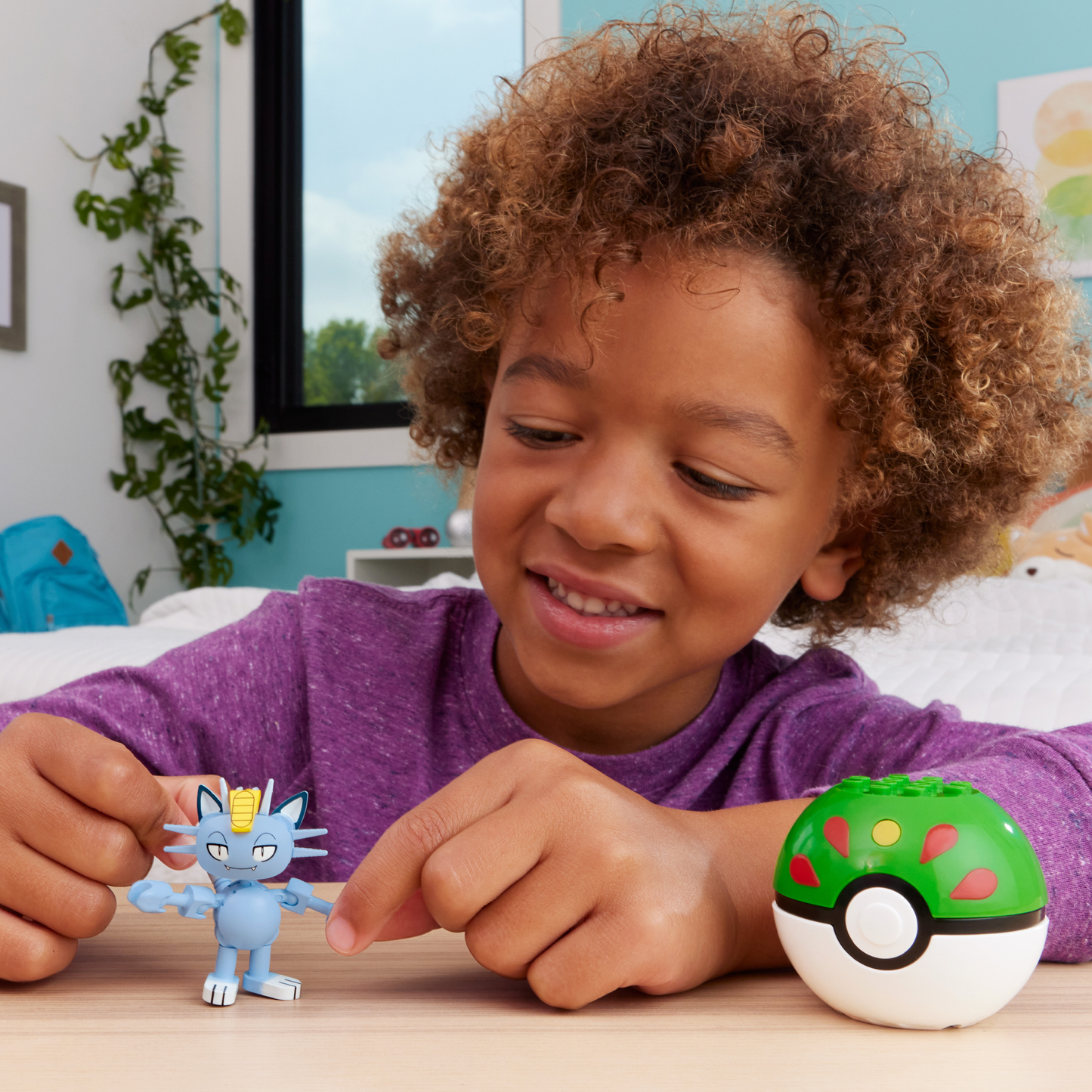 MEGA Pok¨¦mon Alolan Meowth Building Toy Kit, Poseable Action Figure (28 Pieces) For Kids