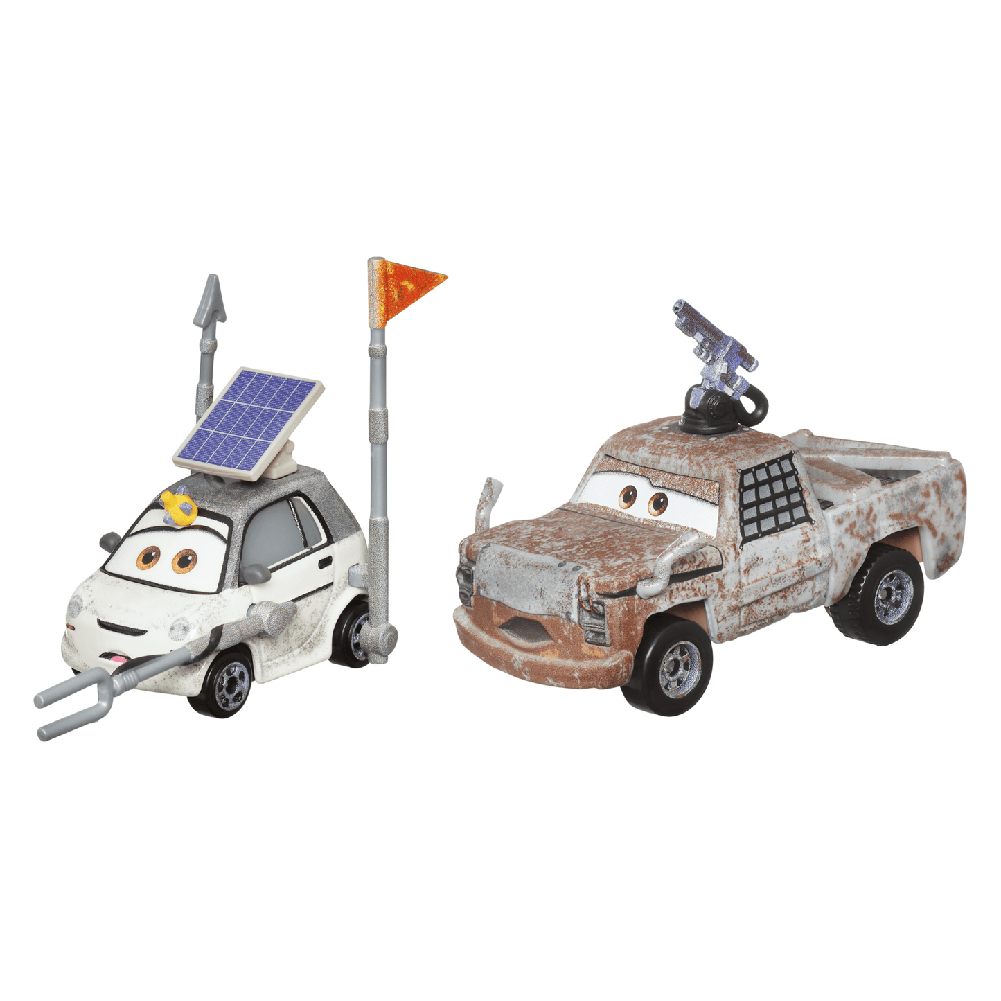 Carros da Disney e Pixar Diecast Ve¨ªculo de Brinquedo Pacote de 2 de Caminh?o RW & Carro EV