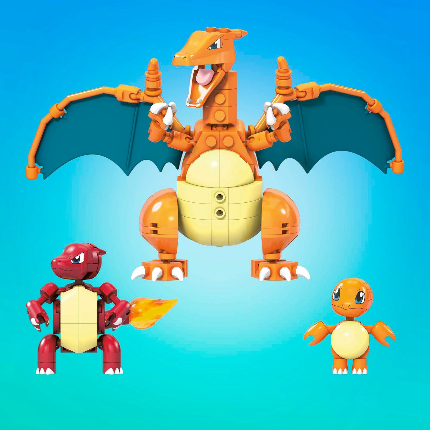 MEGA Pok¨¦mon Building Toy Kit Charmander Set With 3 Action Figures (313 Pieces) For Kids
