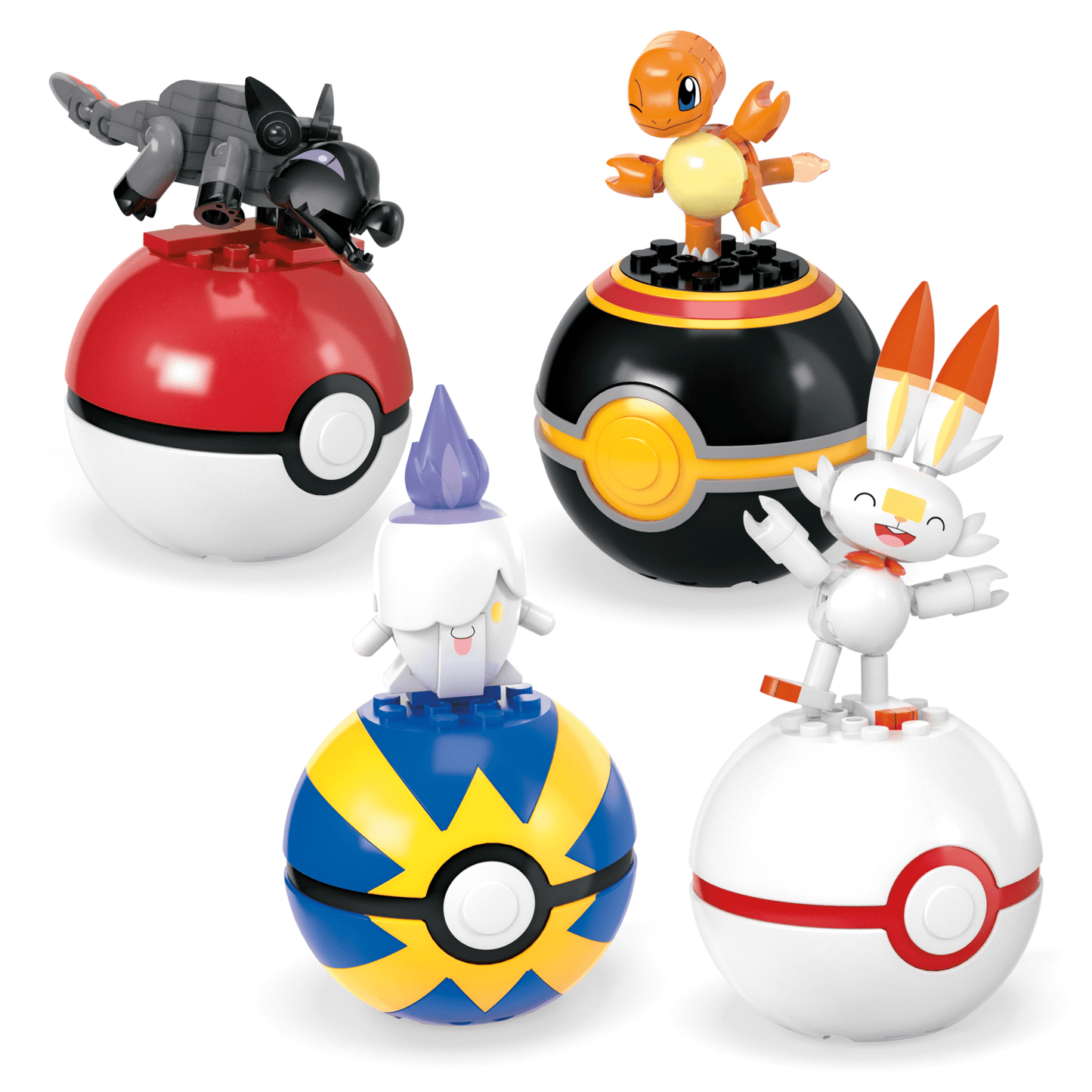Mega  Pok¨¦mon  Figurines Articul¨¦es  ¨¦quipe de Type Feu (105 Pces)